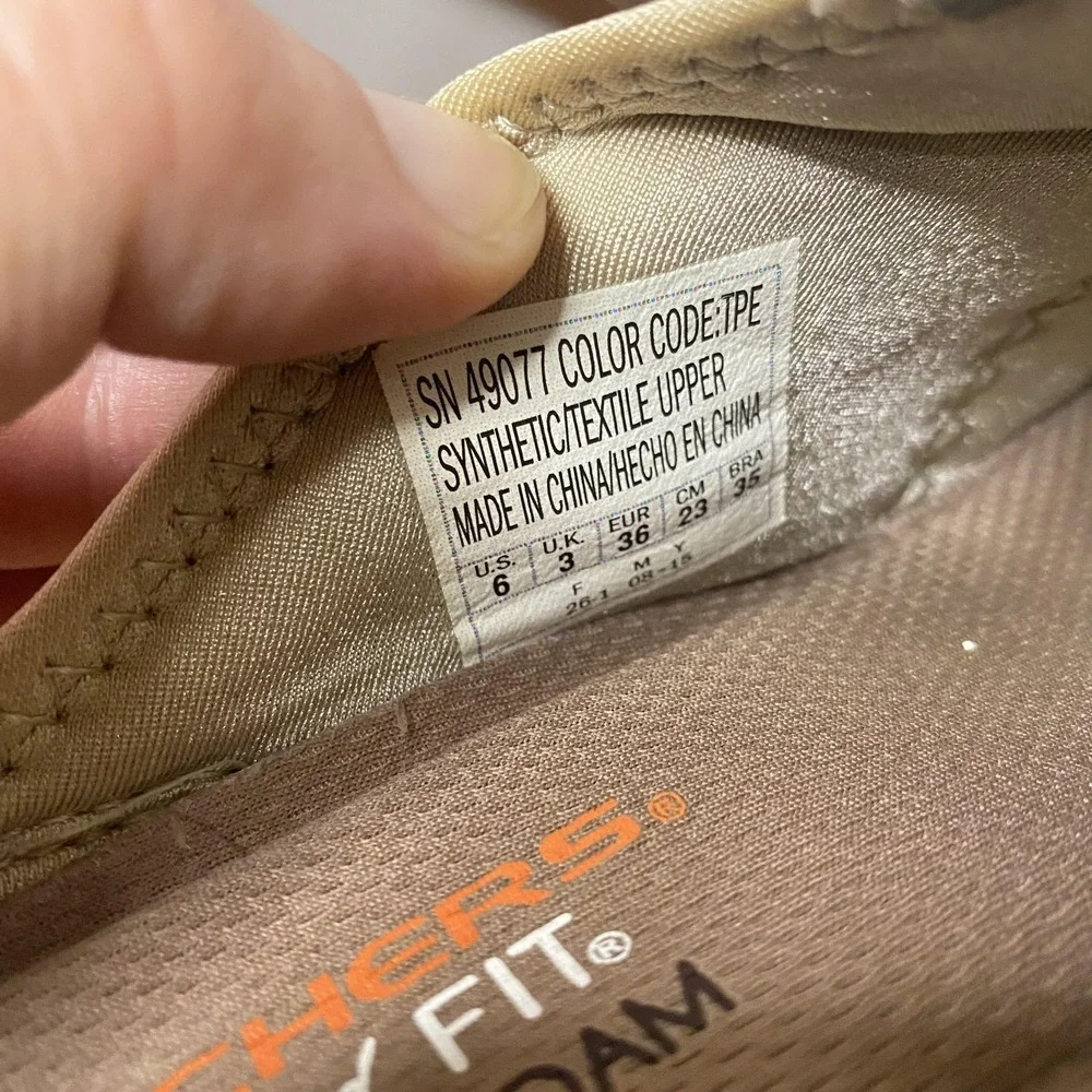Skechers Relaxed Fit Shoes Womens Size 6 Beige Memory Foam Mule SN 49077 - Picture 8 of 9
